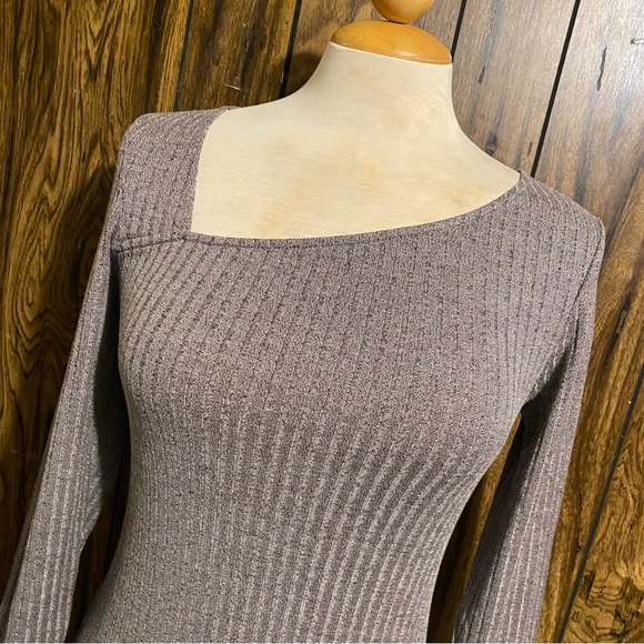 A New Day Gray Long Sleeve Knit Dress - Picture 4 of 10